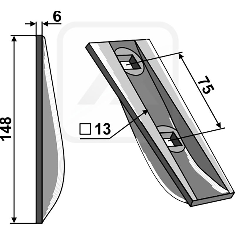 Landwirtschaft Bodenbearbeitung Grubber Schare & Leitbleche Schar-Keil Nichols