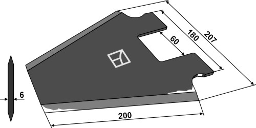IHOF Ladewagenmesser 200mm
