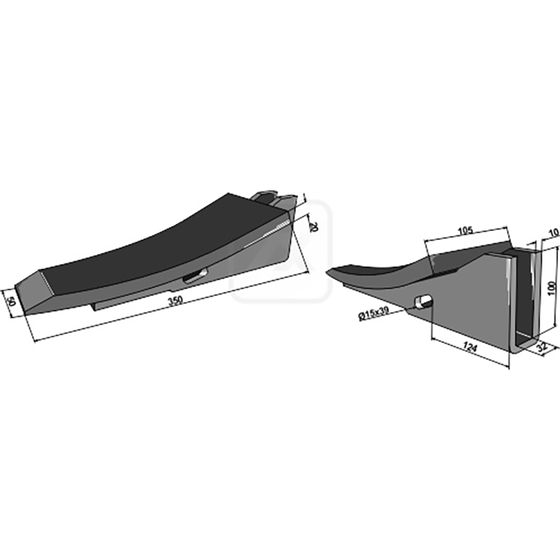 Landwirtschaft Bodenbearbeitung Grubber Schare & Leitbleche Schar Kotte|Mandam|Saphir