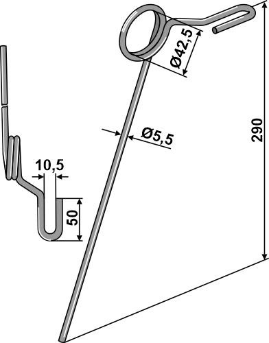 IHOF Striegelzinken Ø5,5mm