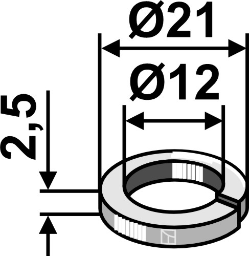 IHOF Federring Ø21x2,5xØ12