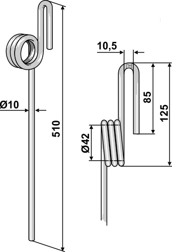 IHOF Striegelzinken Ø10mm