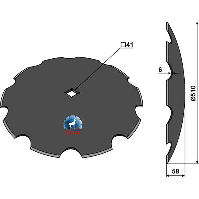 Landwirtschaft Bodenbearbeitung Scheibeneggen Scheibe gezackt Niaux