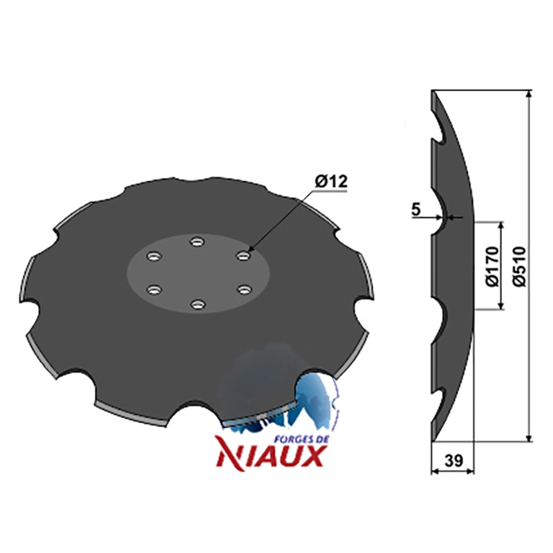 Landwirtschaft Bodenbearbeitung Scheibeneggen Scheibe Gezahnt gezackt Vogel & Noot|Niaux