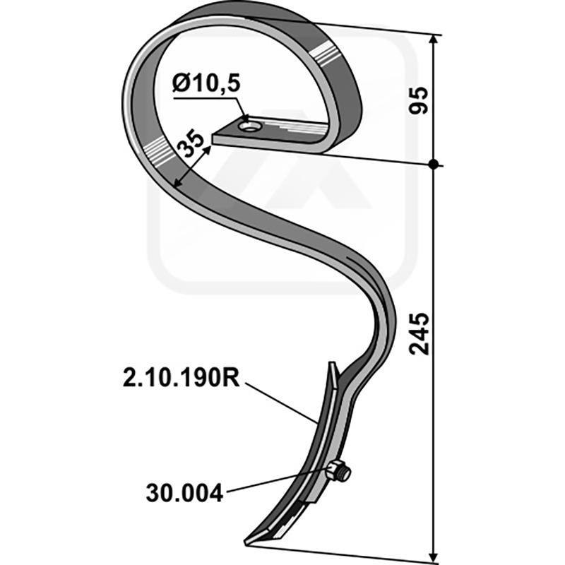 Landwirtschaft Bodenbearbeitung Grubber Schare & Leitbleche Schnellfluss-Zinken mit Schar Rau