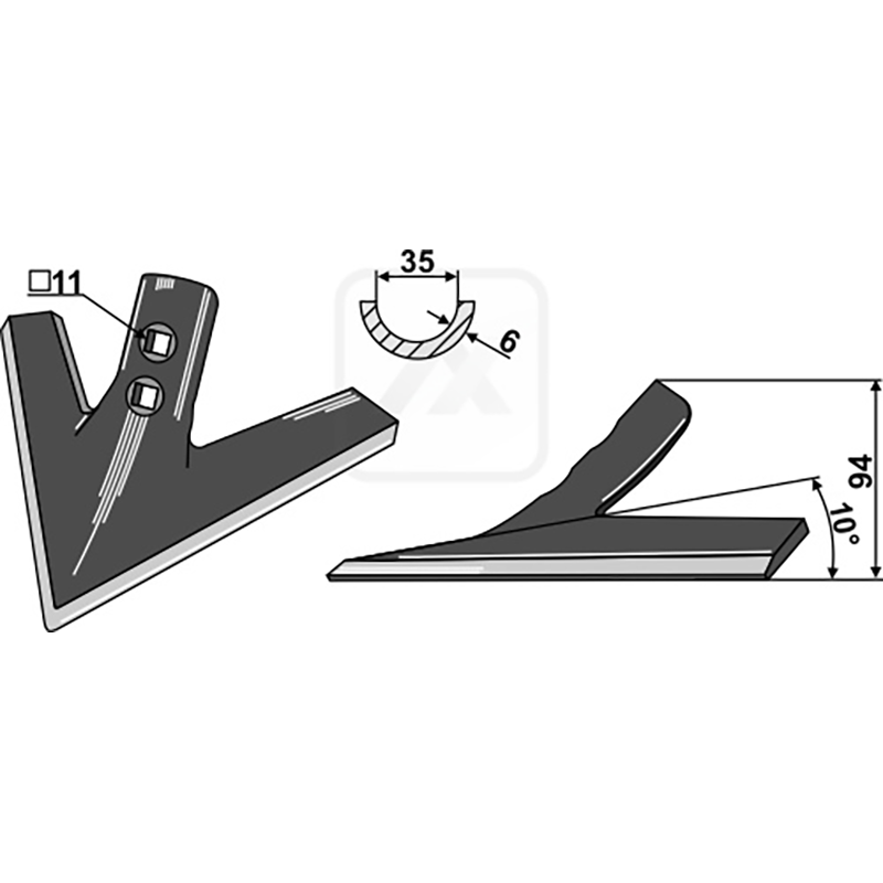Landwirtschaft Bodenbearbeitung Grubber Schare & Leitbleche Gänsefussschar 