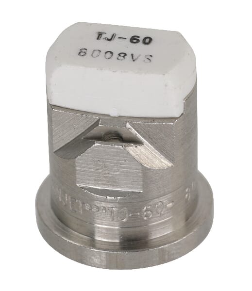 Doppelflachstrahldüse TJ 80° weiß V2A TJ608008
