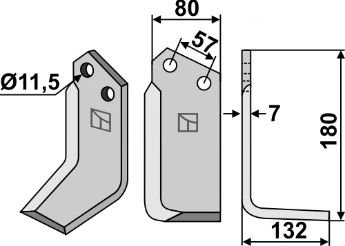 IHOF Fräsmesser 180x80mm, rechts
