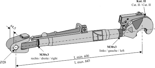 IHOF Oberlenker kpl. 600mm