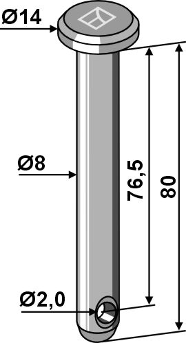 IHOF Splintbolzen Ø8x80