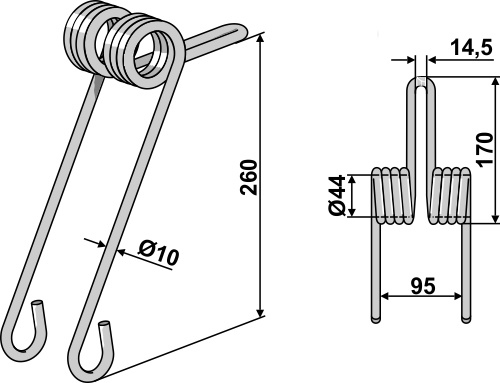 IHOF Rollenstriegelfeder Ø10mm