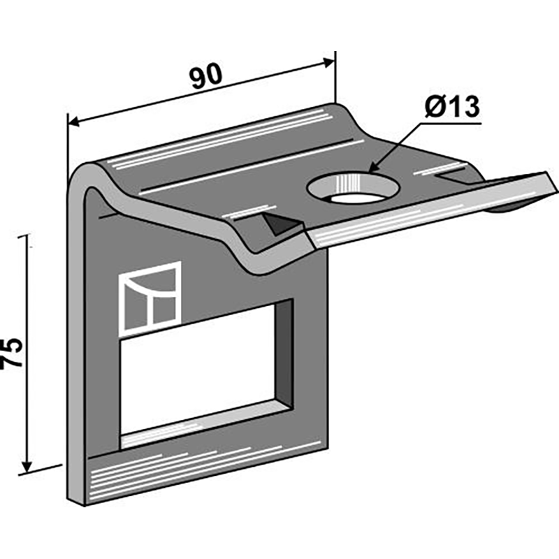 Landwirtschaft Bodenbearbeitung Grubber Schare & Leitbleche Halter für Zinken 60 x 12