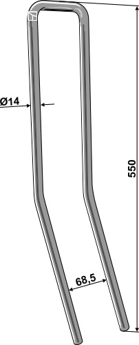 IHOF Striegelzinken Ø14mm