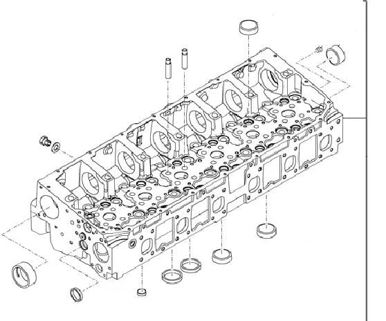 Zylinderkopf ohne Elemente  (5801872916FPT) von New Holland