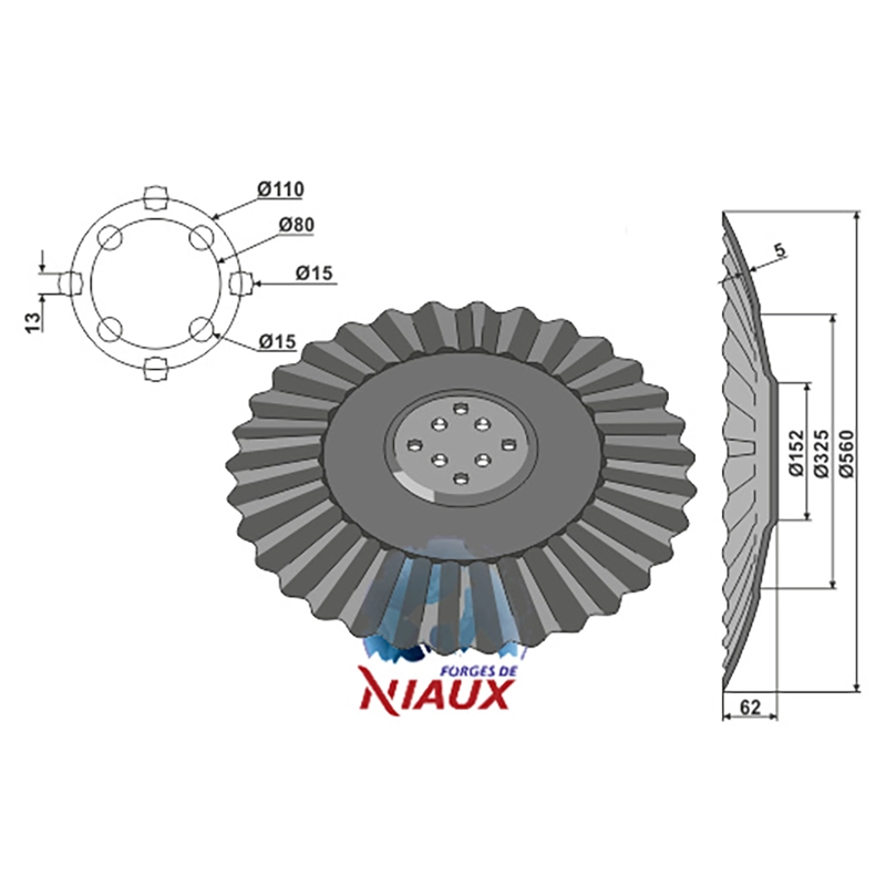 Landwirtschaft Bodenbearbeitung Scheibeneggen Scheibe gewellt Agrisem