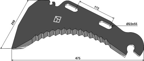 IHOF Ladewagenmesser 475mm