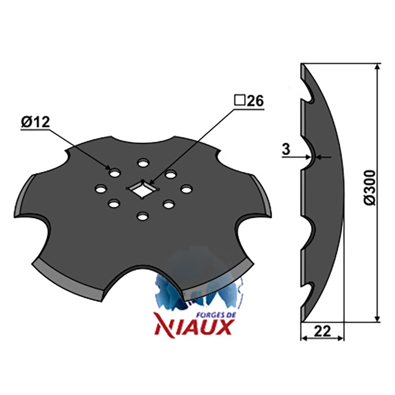 Landwirtschaft Bodenbearbeitung Scheibeneggen Scheibe gezackt Clemens