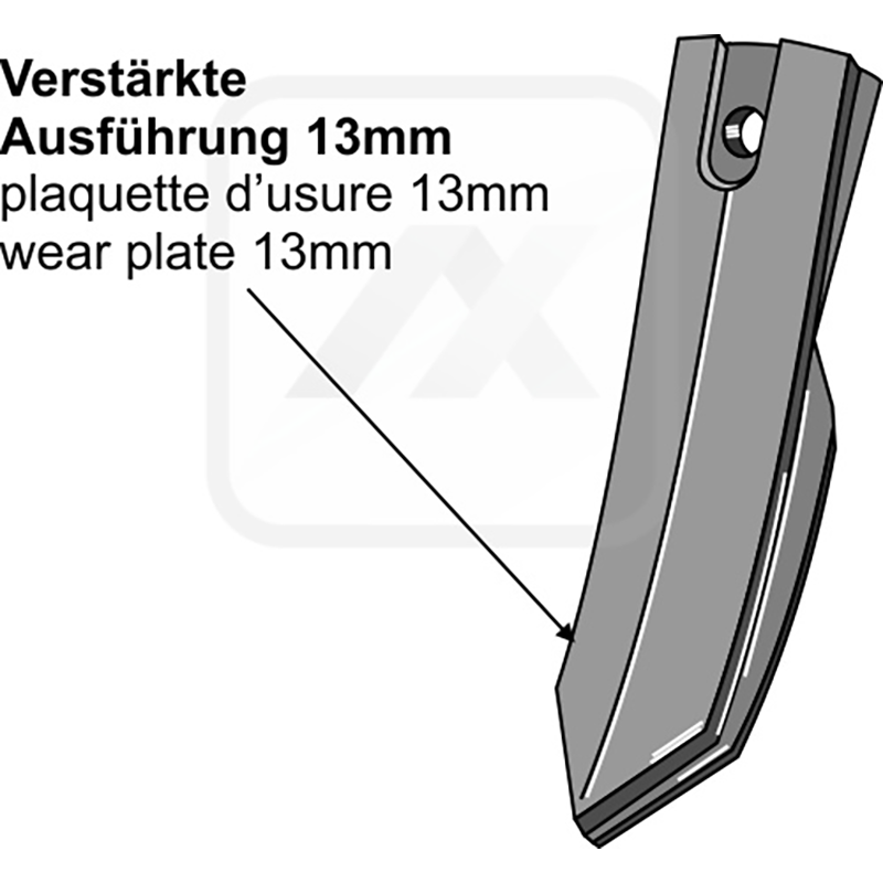 Landwirtschaft Bodenbearbeitung Grubber Schare & Leitbleche Schnell-Wechsel-Schar - 50mm Bourgault