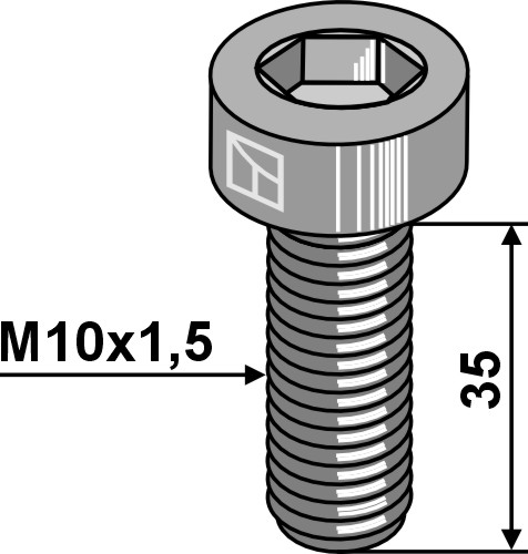 IHOF Innensechskantschraube M10x1,5x35 - Verzinkt