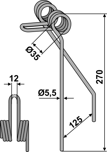 IHOF Striegelzinken Ø5,5mm