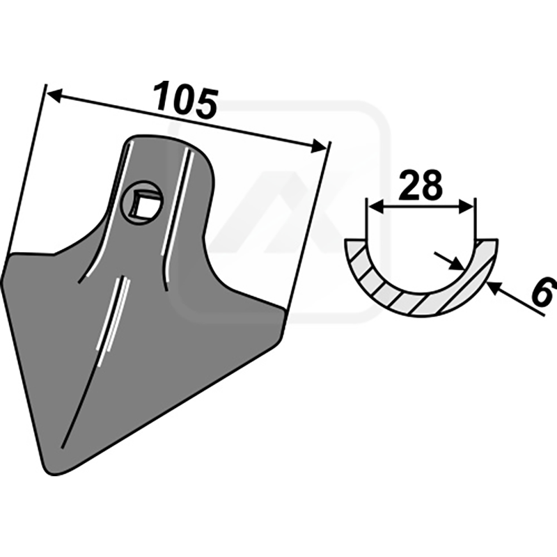 Landwirtschaft Bodenbearbeitung Grubber Schare & Leitbleche Hackschar 