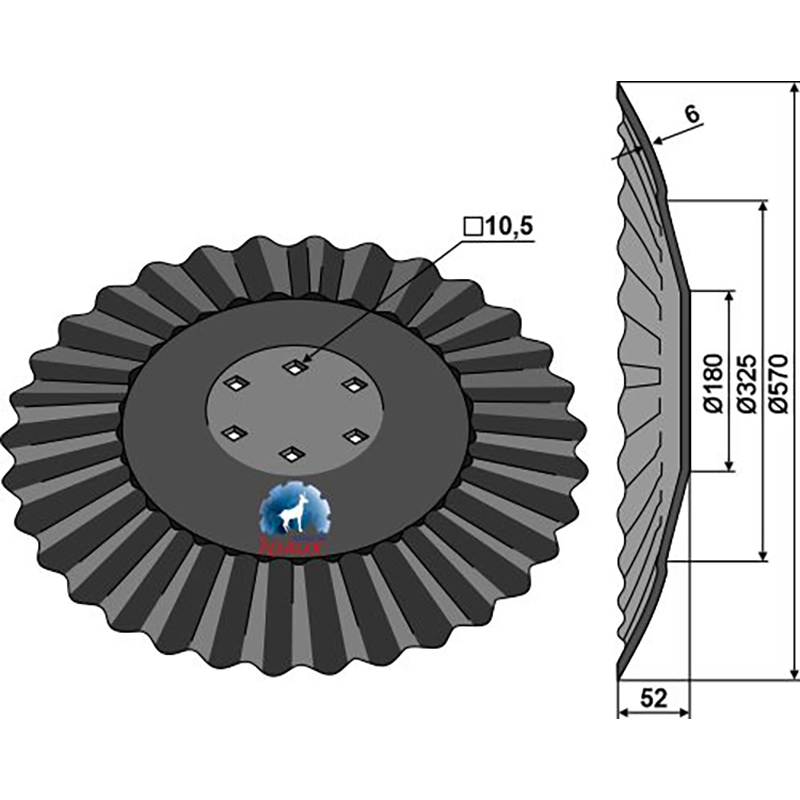 Landwirtschaft Bodenbearbeitung Scheibeneggen Scheibe gewellt HE-VA|Niaux