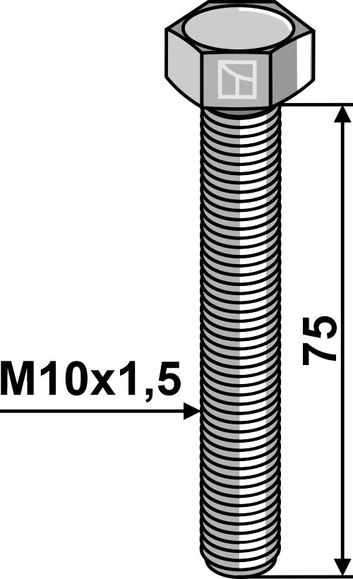 IHOF Sechskantschraube M10x1,5x75 ohne Mutter
