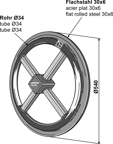 IHOF Walzenrohr - Ø540mm
