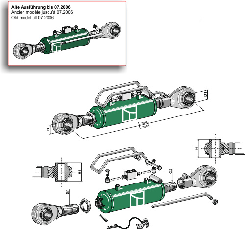 IHOF Hydraulischer Oberlenker mit Spindel