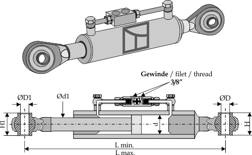 IHOF Hydraulischer Oberlenker mit Spindel