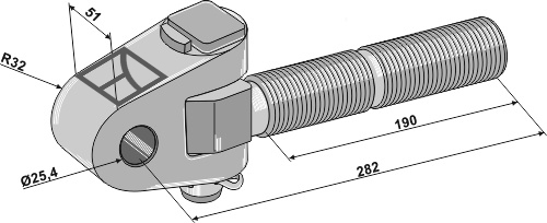 IHOF Gelenkkopf M36x3
