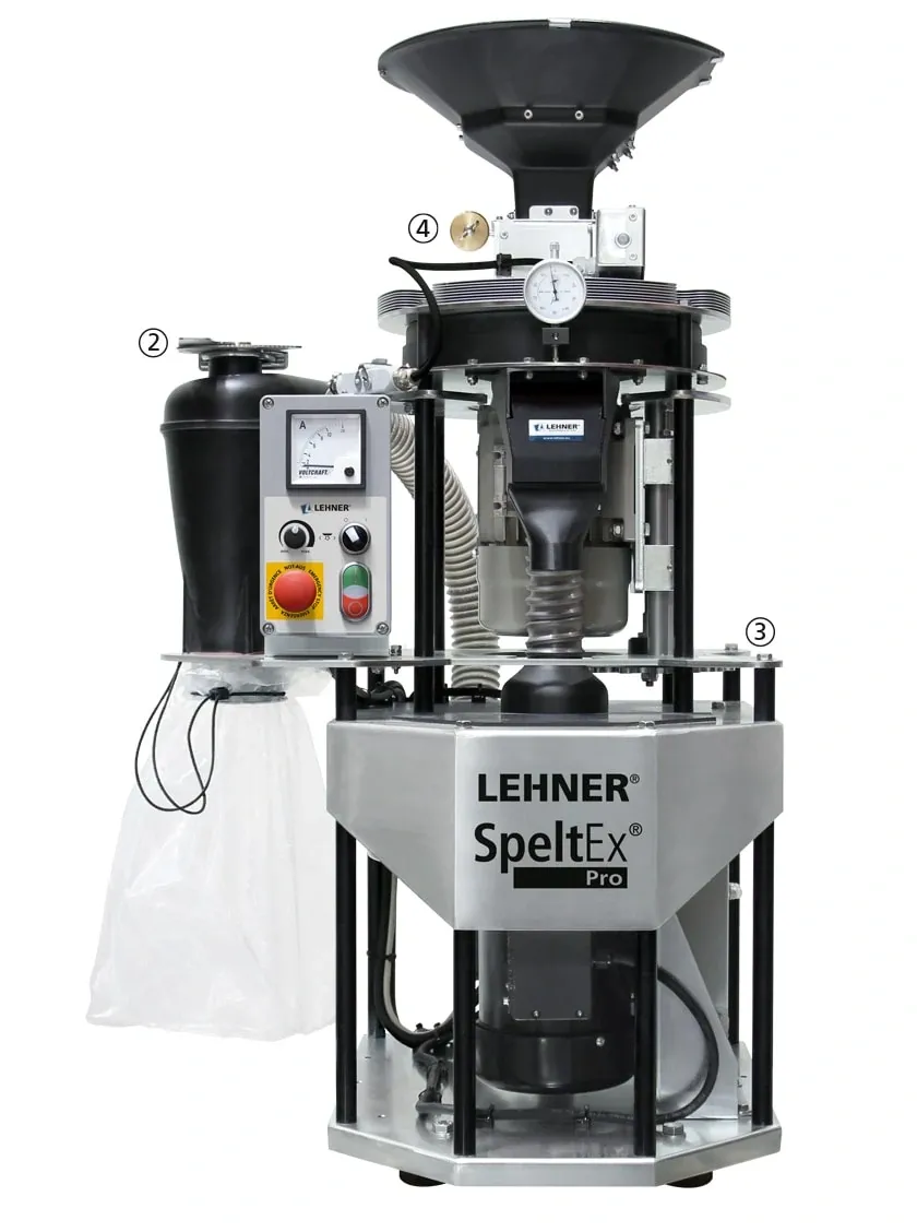 Lehner SpeltEx ® PRO Probenentspelzer/Schälmühle mit Aspiration Lehner SpeltEx ® PRO Probenentspelzer/Schälmühle mit Aspiration 73507