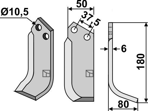 IHOF Fräsmesser 180x50mm, rechts