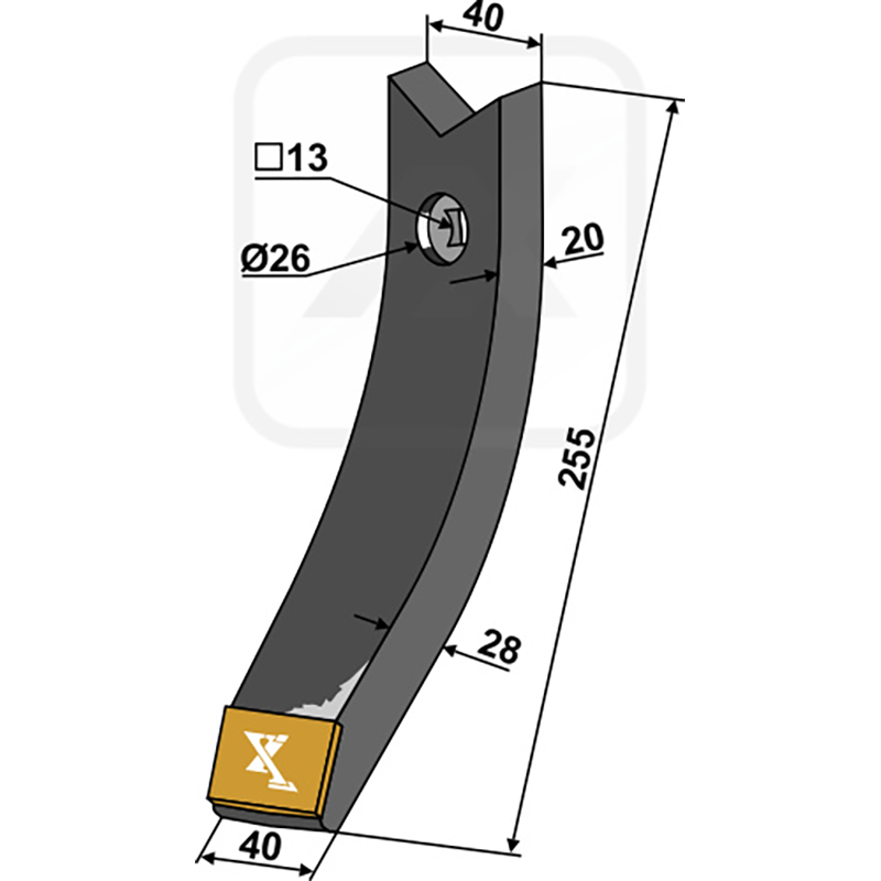 Landwirtschaft Bodenbearbeitung Grubber Schare & Leitbleche Scharspitze - Hartmetall Farmet Duolent|Farmet Triolent|Farmet Turbulent|Farmet