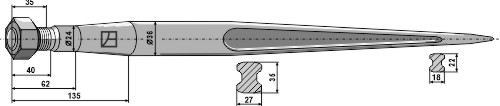 IHOF Frontladerzinken 1200mm