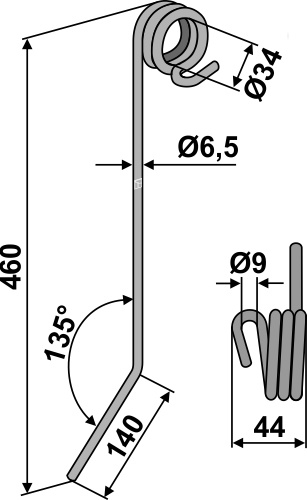 IHOF Striegelzinken Ø6,5mm