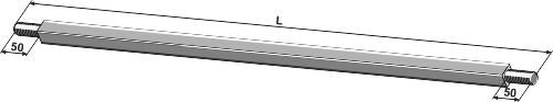 IHOF Vierkantwelle 720 - M27x2