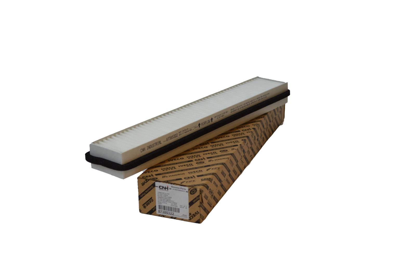 Kabinenluftfilter für New Holland Traktoren, Radlader/Lader und Mähdrescher sowie FORD Traktoren, Mähdrescher, Radlader/Lader, Ballenpressen und Baggerlader sowie FIAT Traktoren, Mähdrescher und Radlader/Lader sowie Laverda Traktoren und Mähdrescher