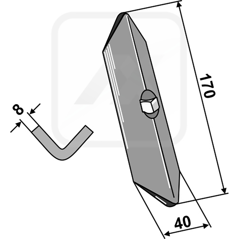 Landwirtschaft Bodenbearbeitung Grubber Schare & Leitbleche Gerades Schar K4 Lemken