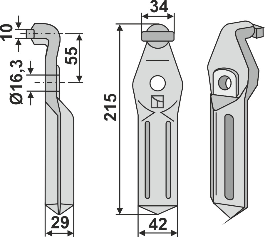 IHOF Rotorzinken 215x42mm