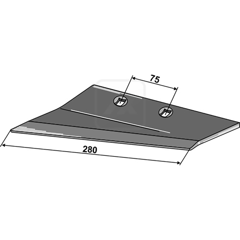 Landwirtschaft Bodenbearbeitung Grubber Schare & Leitbleche Ersatzflügel für Flügelschar, links Regent