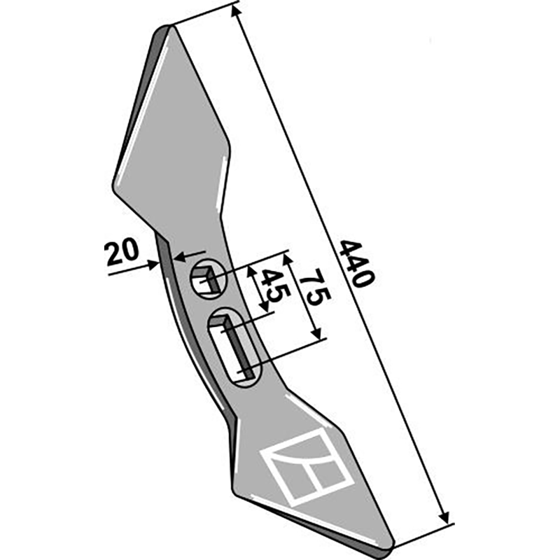 Landwirtschaft Bodenbearbeitung Grubber Schare & Leitbleche Doppelherzschar 45-75 Becker|Rau|Frost|Fortschritt|Kotte|Brix|Vogel u. Noot|Amazone / BBG|Köckerling