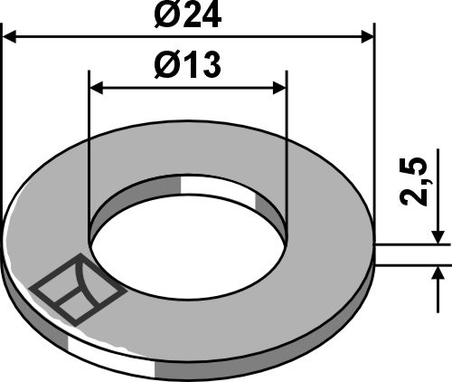 IHOF Unterlegscheibe Ø24x2,5xØ13