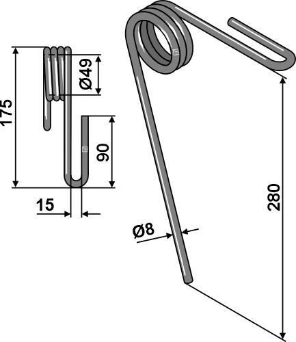 IHOF Striegelzinken Ø12mm