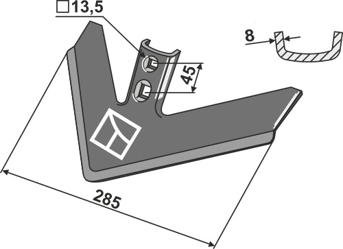 IHOF Gänsefußschar 285mm