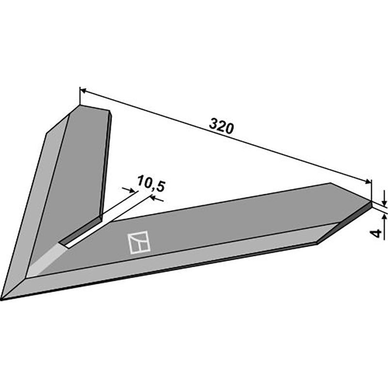 Landwirtschaft Bodenbearbeitung Grubber Schare & Leitbleche Hackschar 320mm Steketee