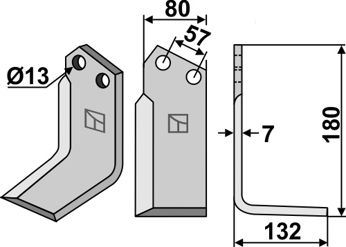 IHOF Fräsmesser 185x80mm, rechts