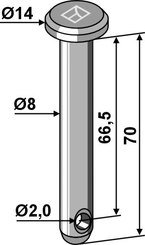 IHOF Splintbolzen Ø8x70