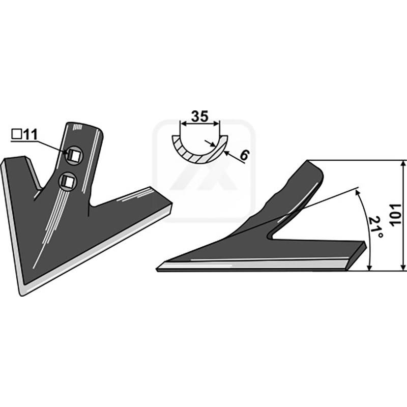 Landwirtschaft Bodenbearbeitung Grubber Schare & Leitbleche Gänsefussschar 200mm