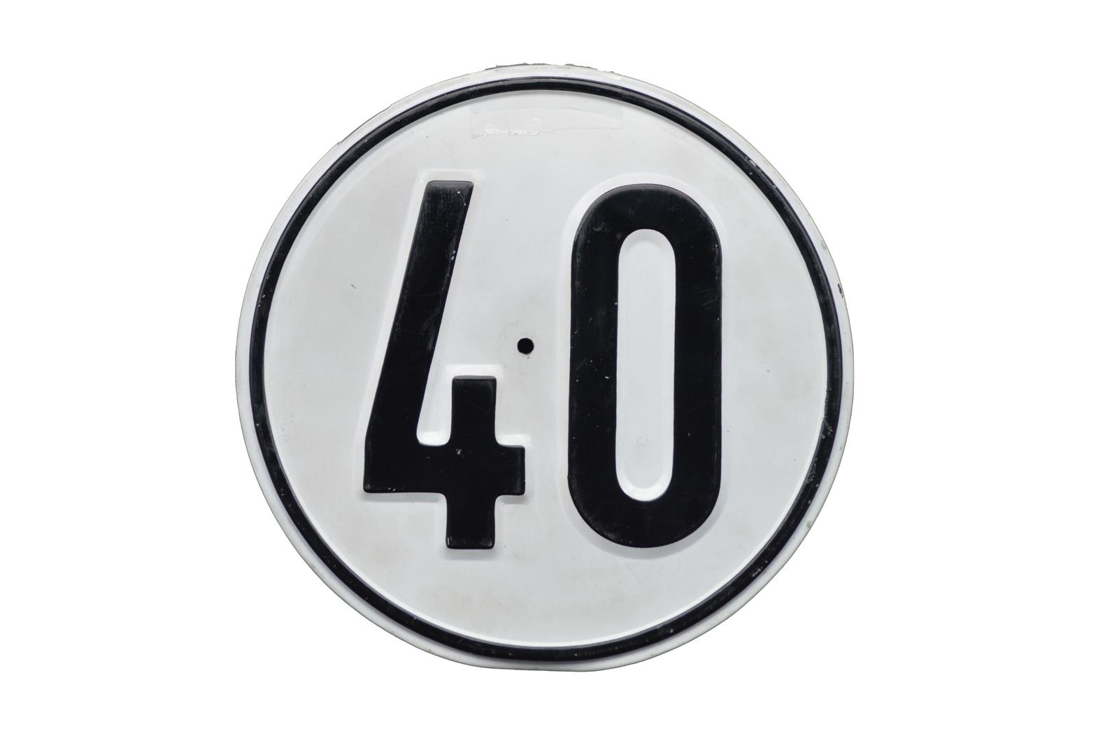 40KM/H BLECHSCHILD 40KM/H BLECHSCHILD